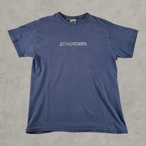 Vintage Snapcase Shirt Mens Medium Navy Blue 90s Hardcore Band Tee Metal Punk